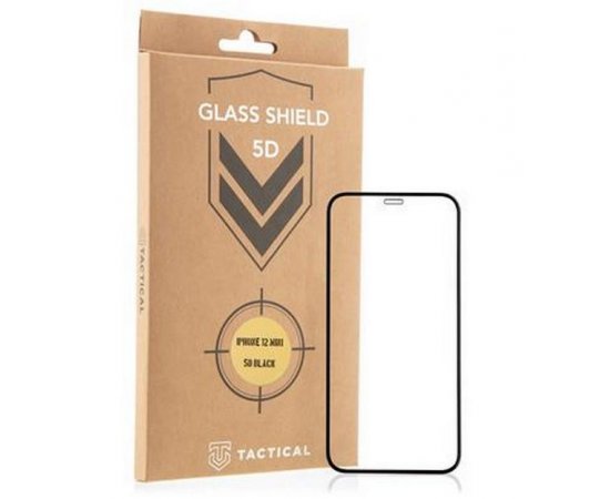 TACTICAL APPLE IPHONE 13 PRO MAX GLASS SHIELD, FEKETE 5D ANTIBLUE UVEG