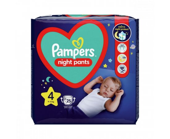 PAMPERS NIGHT PANTS S4 25DB 9-15KG