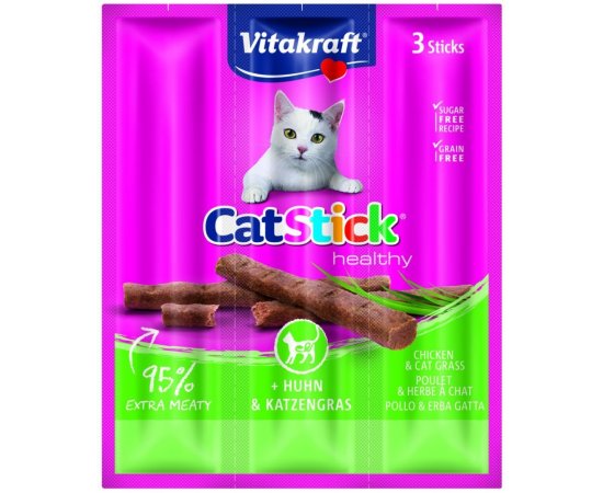 VITAKRAFT CAT STICK MINI CSIRKE + MACSKAFU 3 DB, 18 G, 2431219