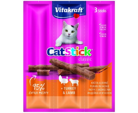 VITAKRAFT CAT STICK MINI PULYKA-BARANY 3X6G, 2418202