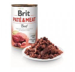 BRIT PATE &amp; MEAT FOOD WITH BEEF FOR DOGS 400G