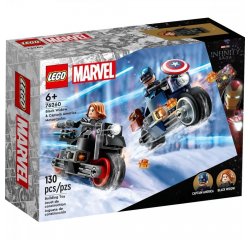 LEGO MARVEL FEKETE OZVEGY ES AMERIKA KAPITANY MOTORKEREKPAROK /76260/