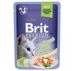 BRIT PREMIUM CAT TASAK DELICATE FILLETS IN JELLY WITH TROUT 85G (293-111243)