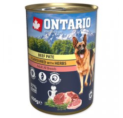 ONTARIO KONZERV DOG BEEF PATE FLAVOURED WITH HERBS, 400G