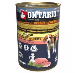 ONTARIO KONZERV DOG VEAL PATE FLAVOURED WITH HERBS, 400G