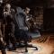KONDELA Irodai/gamer fotel, fekete/Army minta, EMRE